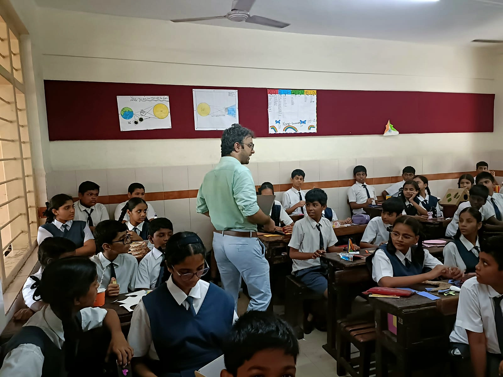 Students participating in an activity